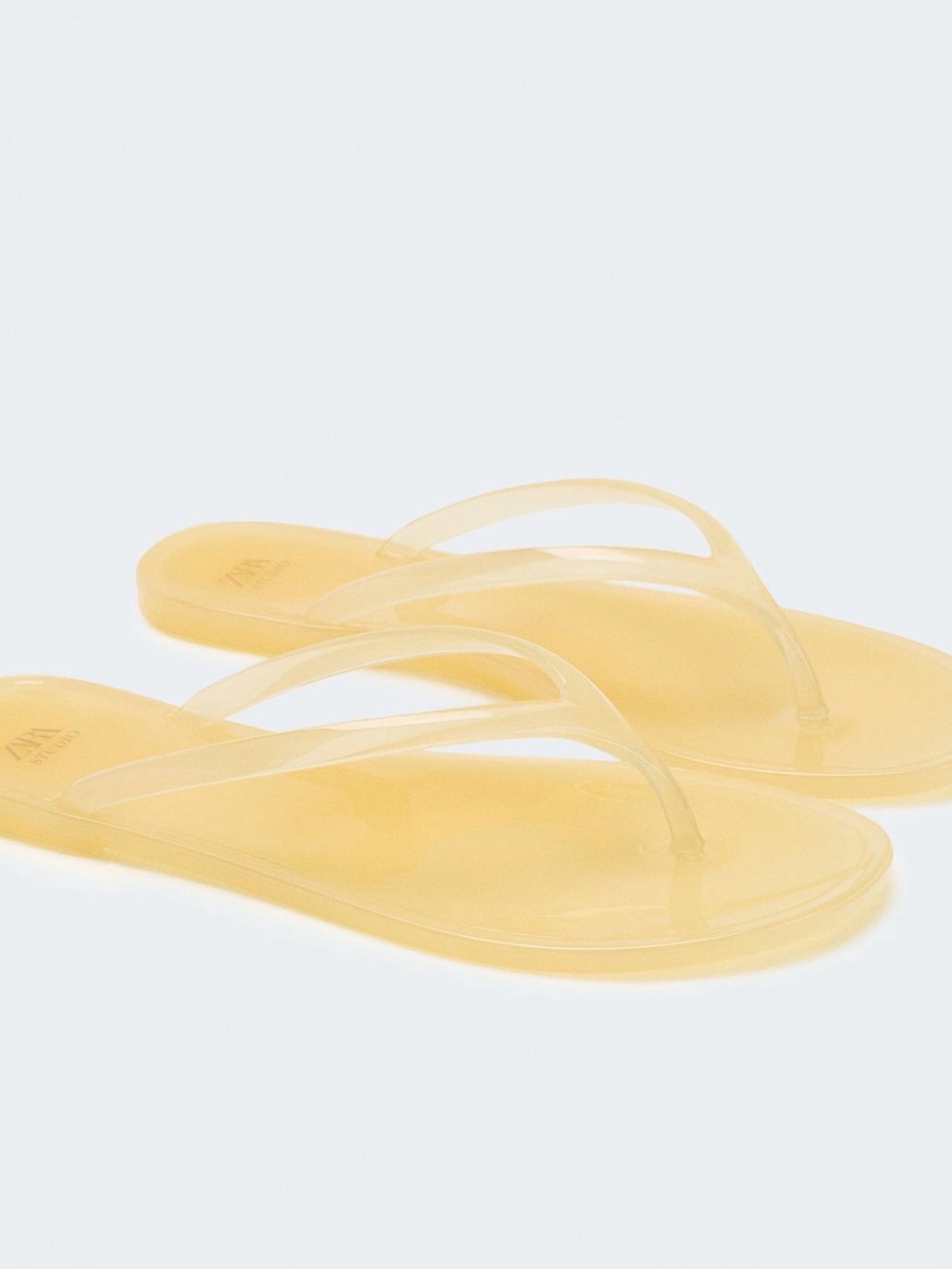 Zara Yellow Jelly Flip-Flop Sandals